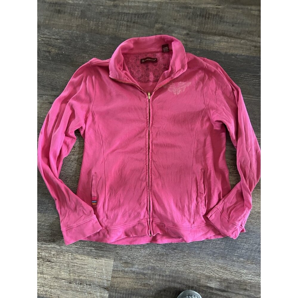 Ford Women Warriors Pink Zip Jacket Breast cancer Large L Bronco
